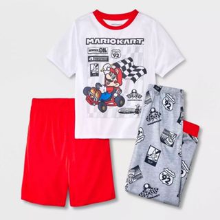 預購🚀正貨🚀美國專櫃 Super Mario 兒童睡衣 超級瑪利歐 睡衣 短袖睡衣 睡褲 套