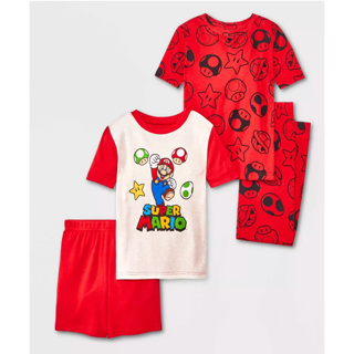 預購🚀正貨🚀美國專櫃 Super Mario 兒童睡衣 超級瑪利歐 睡衣 短袖睡衣 睡褲 套