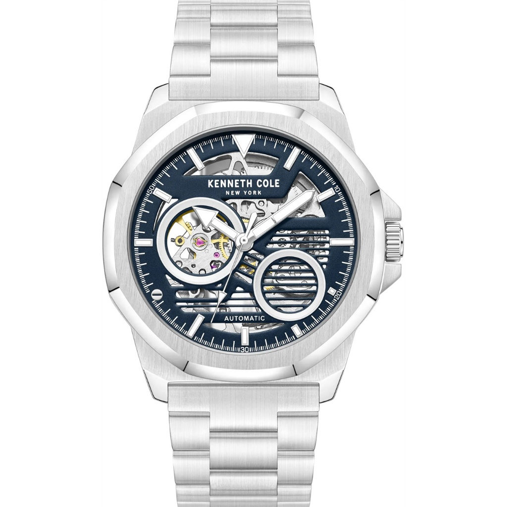 Kenneth Cole ❘美國紐約品牌 鏤空機械不銹鋼腕錶-KCWGL0013602