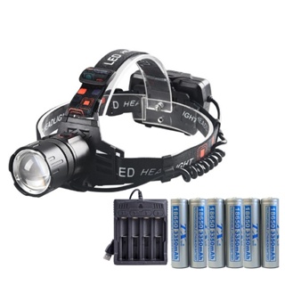 TX特林XHP70伸縮變焦強亮頭燈附6顆3350mAH電池(HD-2023-6)