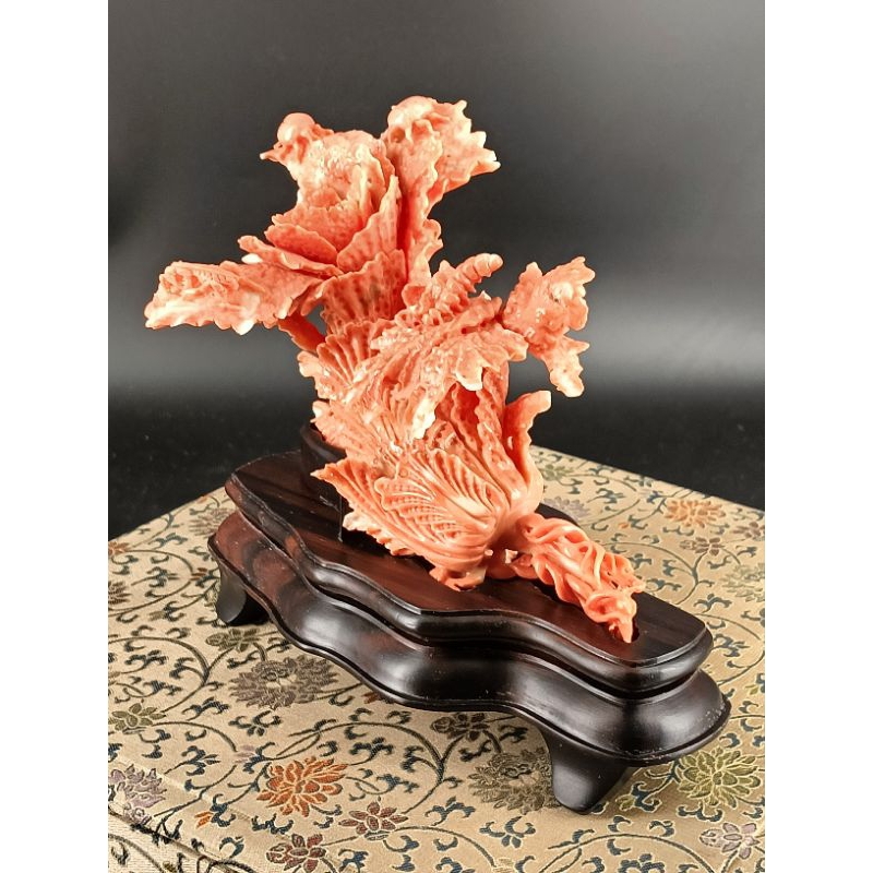 臺南城文創 博物館級珊瑚雕翠玉白菜 直購價350萬請勿直接下標