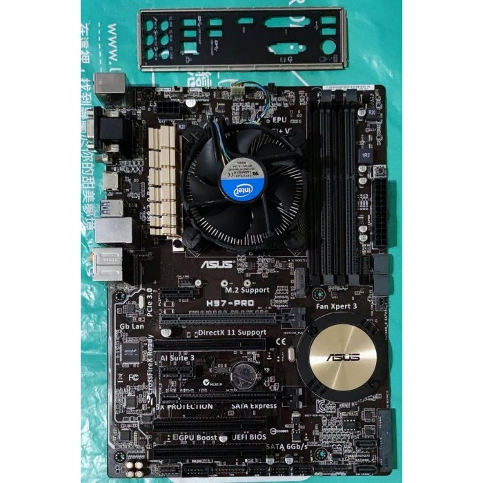 二手華碩ASUS H97-PRO (LGA1150腳位)+INTEL E3-1231 V3處理器