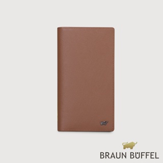 【BRAUN BUFFEL 德國小金牛】台灣總代理 至尊 17卡長夾-深棕色/BF536-631-SI