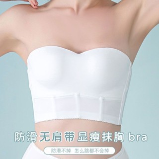 臺灣發貨 大尺碼無肩帶內衣 無肩帶平口內衣 婚紗必備 小胸集中爆乳塑身神器 大胸薄杯顯小舒適透氣 美背雙肩帶 胖MM內衣