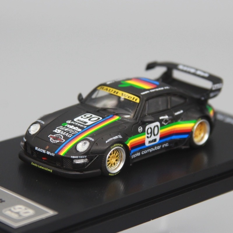 【MF SHOP】TM 1:64 保時捷 911 蘋果 仿真合金汽車模型