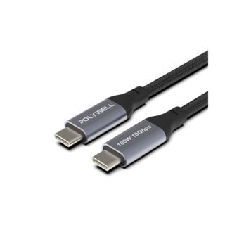 POLYWELL USB 3.1 3.2 Gen2 10G 100W Type-C 高速傳輸充電線