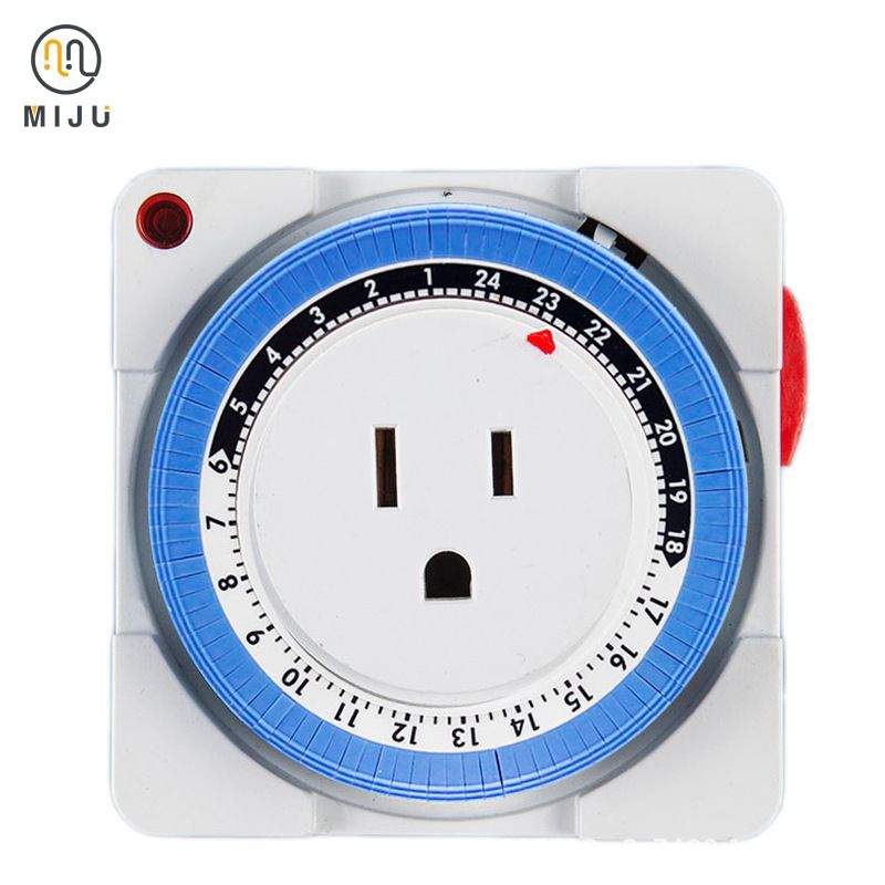 【水族之家】定時器 台灣現貨節能省電 24小時多段定時器 計時器 開關定時器 機械式定時器 110V 定時插座 定時插頭