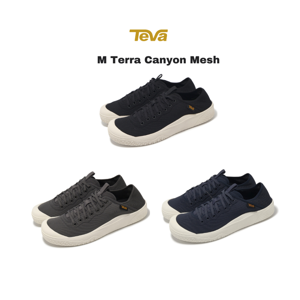 Teva 休閒鞋 M Terra Canyon Mesh 男 兩穿式 後跟可採 懶人鞋 棉麻 黑 灰 深藍[ACS]