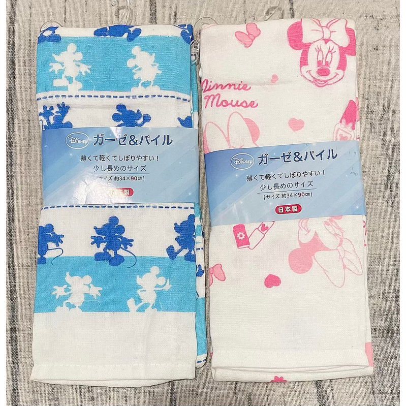 日本製 米奇 米妮 長毛巾 運動毛巾 浴巾 洗臉巾 洗澡巾 紗布巾