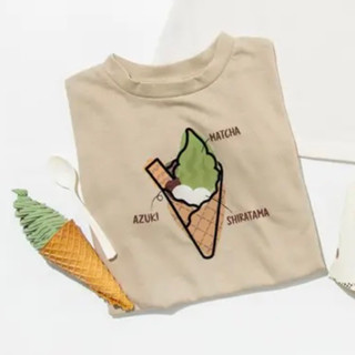 零碼特價🇯🇵日本品牌 冰淇淋🍦甜筒 彩繪 短袖上衣 T恤 100cm 110cm