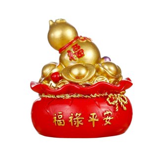 已過爐 大甲鎮瀾宮 福祿平安 聚寶盆 金元寶 錢袋 福袋 招財擺件 書桌藝品 居家擺件 書桌擺件