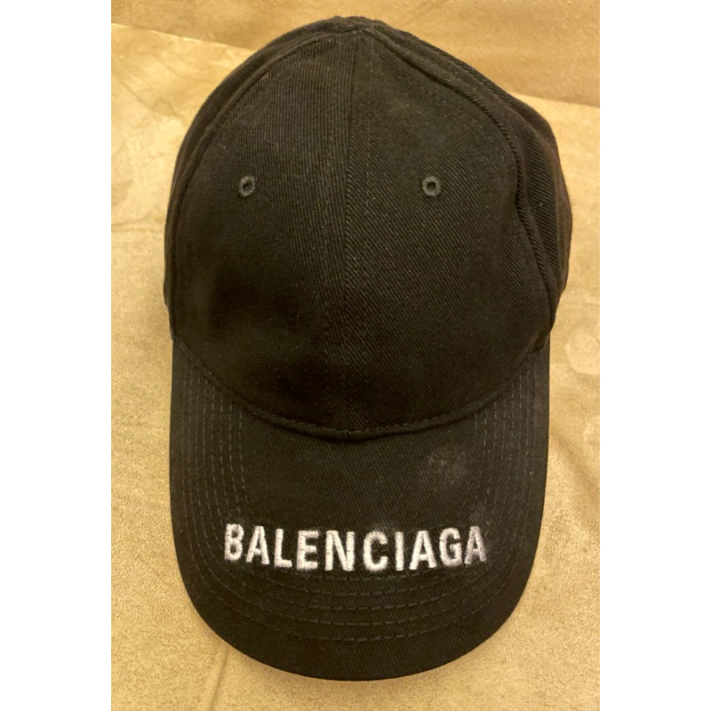 Balenciaga 巴黎世家 老帽 黑色 帽沿字體