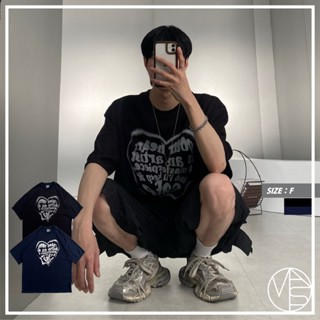 【MKST.STUDIO】韓國 噴漆愛心短TEE 韓系短袖 簡約 情侶衣 印花上衣 男生服飾 夏季短T 韓國男裝