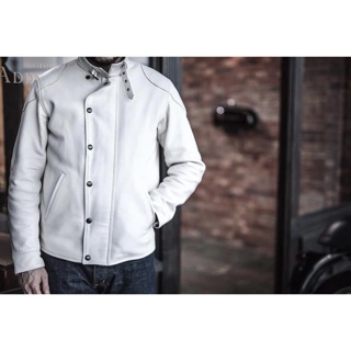 [ Satisfaction ] ADDICT CLOTHES經典白色羊皮騎士皮衣 型號AD-09B 日本製