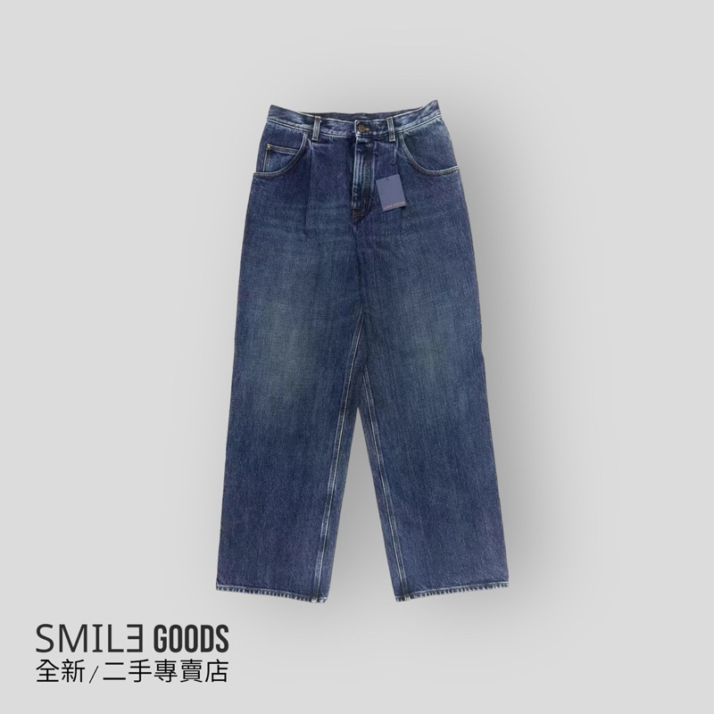 [SMILE] Louis Vuitton LV 深藍 闊腿 牛仔褲