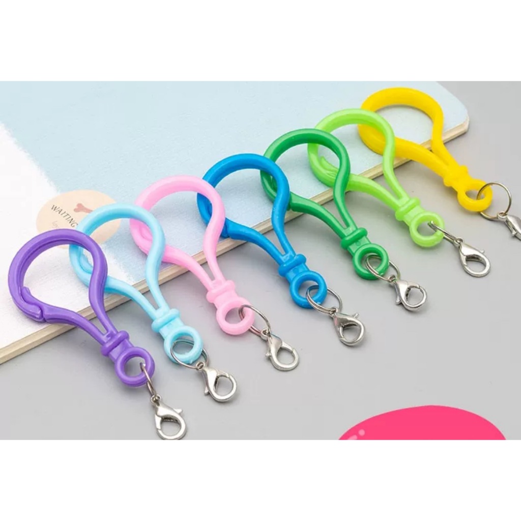無糖綠♡【現貨】20色 塑膠 鑰匙圈 龍蝦扣 DIY吊飾