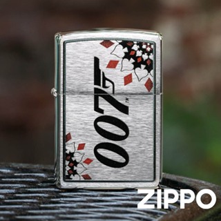 ZIPPO 詹姆斯龐德007防風打火機 48734 銀色髮絲紋機身 英國作家伊恩·佛萊明 軍情六處 間諜 終身保固