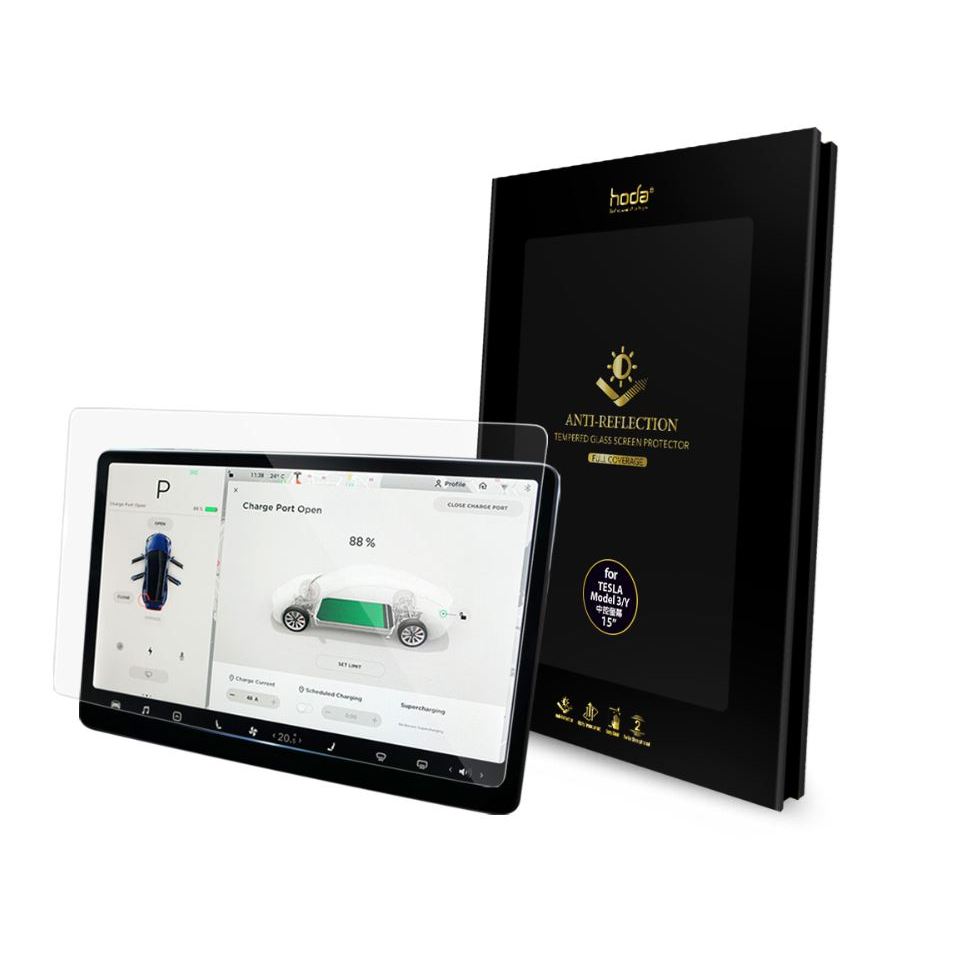 hoda【特斯拉 Tesla Model 3 / Model Y 15吋】AR抗反射玻璃保護貼