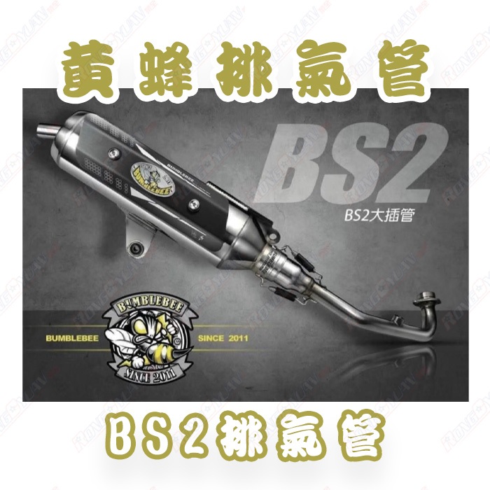 【榮銓】黃蜂 BS2 白鐵排氣管 大插管 客製化 賽道靜音 直通靜音 訂製 勁戰 BWSR BWSX