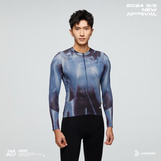 JAKROO/捷酷～新品～*夜影*男長袖車衣「騎行服」～義大利頂級材質“asalutetoNature”環保助力綠色騎行