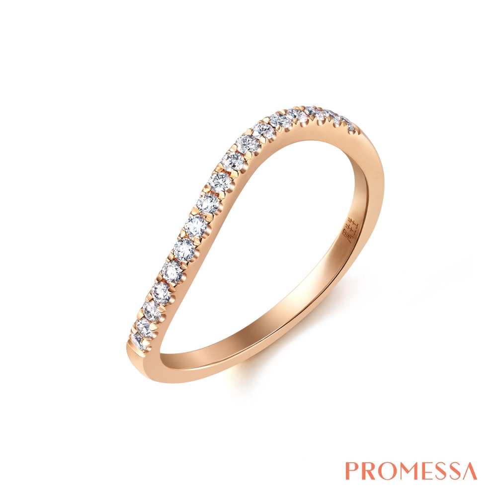 PROMESSA 17分 18K玫瑰金 星宇系列 鑽石戒指/線戒