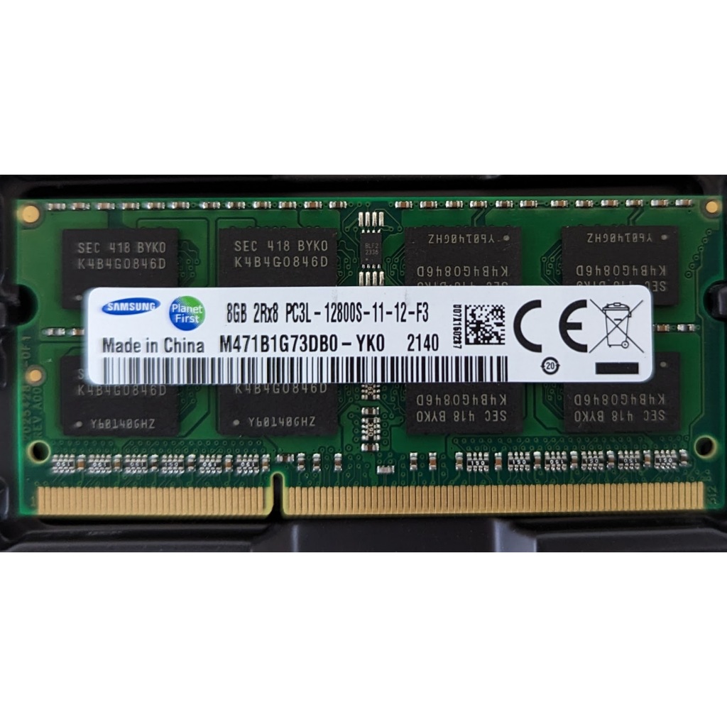 [台灣現貨][二手][保固30天] SAMSUNG DDR3L 1600 8GB 筆電用 低電壓 1.35V