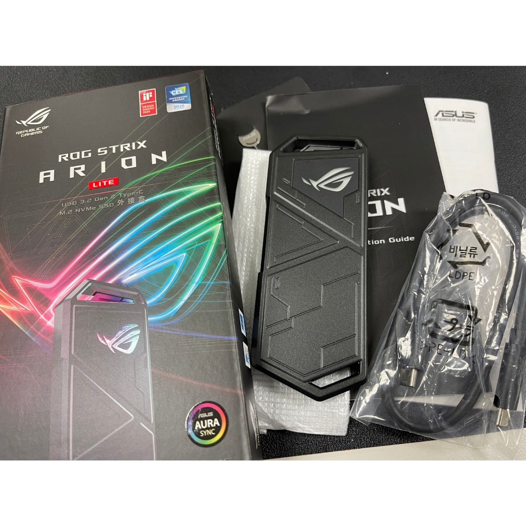 華碩ASUS ROG Strix Arion M.2 NVMe SSD 外接盒(Lite版)