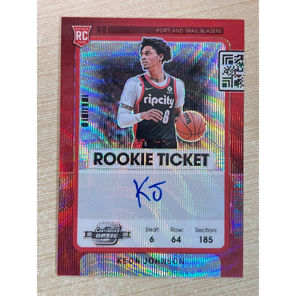 2021-22 CONTENDERS OPTIC 球票  Keon Johnson 簽 AUTO 新人 RC 11