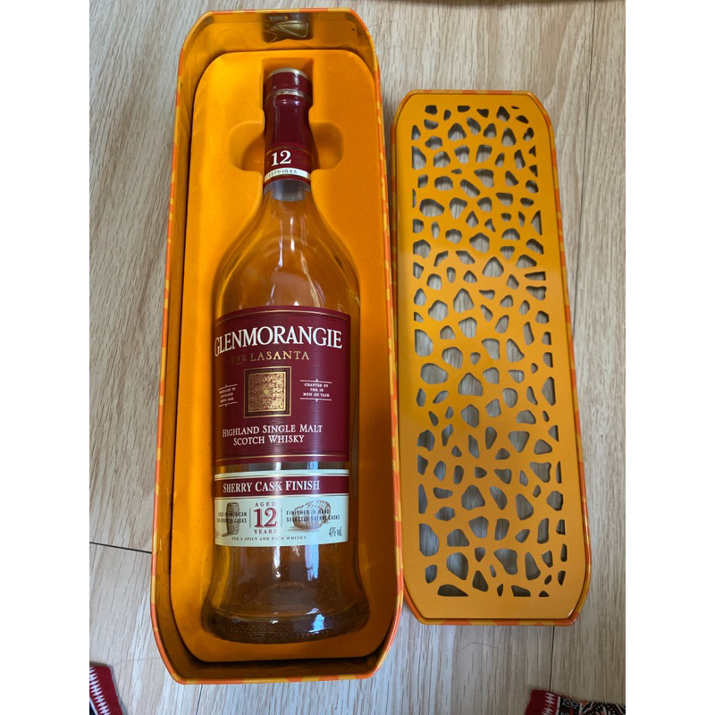 &lt;收藏二手空酒瓶&gt;格蘭傑12年 雪莉桶 單一麥芽蘇格蘭 威 士 忌  GLENMORANGIE