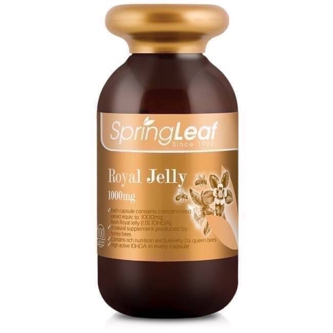Spring Leaf 綠芙蜂王乳  膠囊(100 顆/瓶) Royal Jelly 1000mg