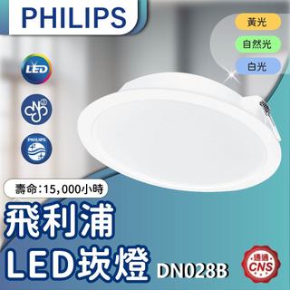 【登野企業】PHILIPS 飛利浦 LED崁燈DN028B DN030 無藍光 6W/10.5W/13W/18W/23W