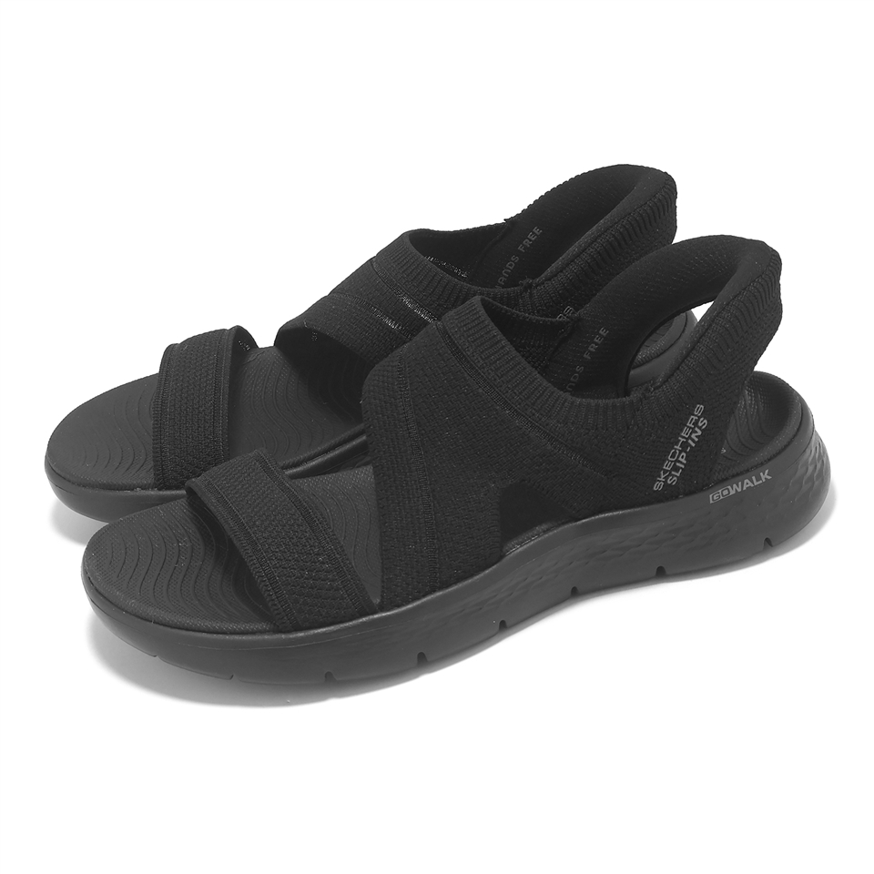 (240322)Skechers女瞬穿健走涼鞋Go Walk Flex Sandal(141482BBK黑)