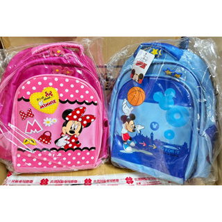 全新 特價 DISNEY 迪士尼 米奇 米妮 書包 後背包 卡通 包包 藍色 粉色 開學 上學用品
