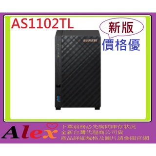 全新台灣代理商公司貨 ASUSTOR 華芸 AS1102T 2Bay NAS網路儲存伺服器