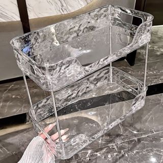 臺灣現貨🏆ins風 水波紋收納架 化妝品置物架 護膚品置物架 壓克力置物架 茶杯架 透明水杯架 香水收納架 咖啡杯架子