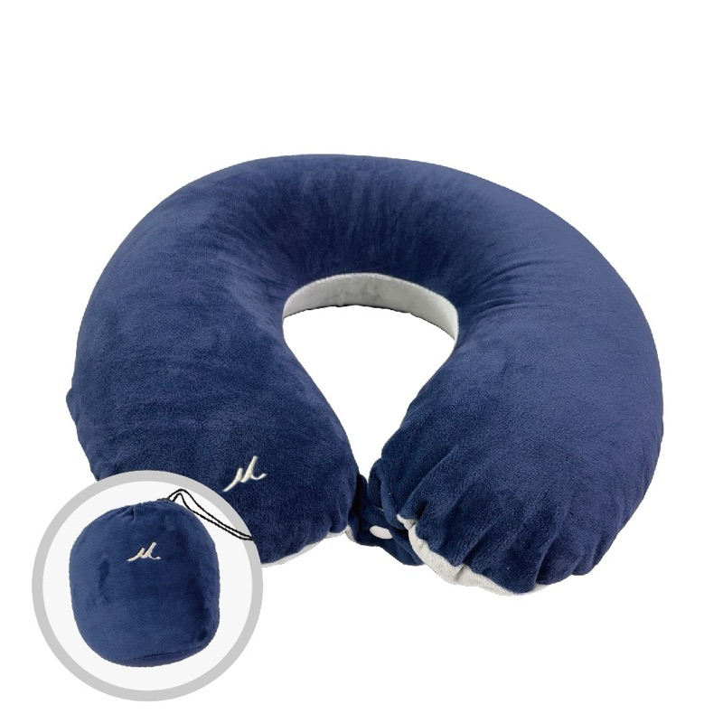 Medlight美德耐健康寢具 旅型收納護頸枕(藍灰)