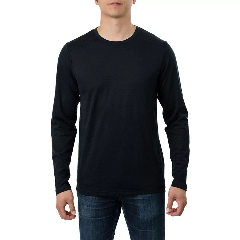 Karbon 男美麗諾羊毛長袖上衣 #1048027