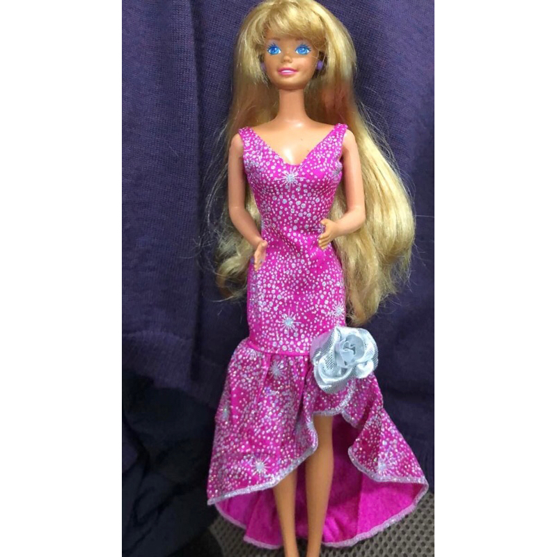 現貨 Barbie 芭比桃紅色長禮服 銷售不含芭比娃娃 適合平胸芭比
