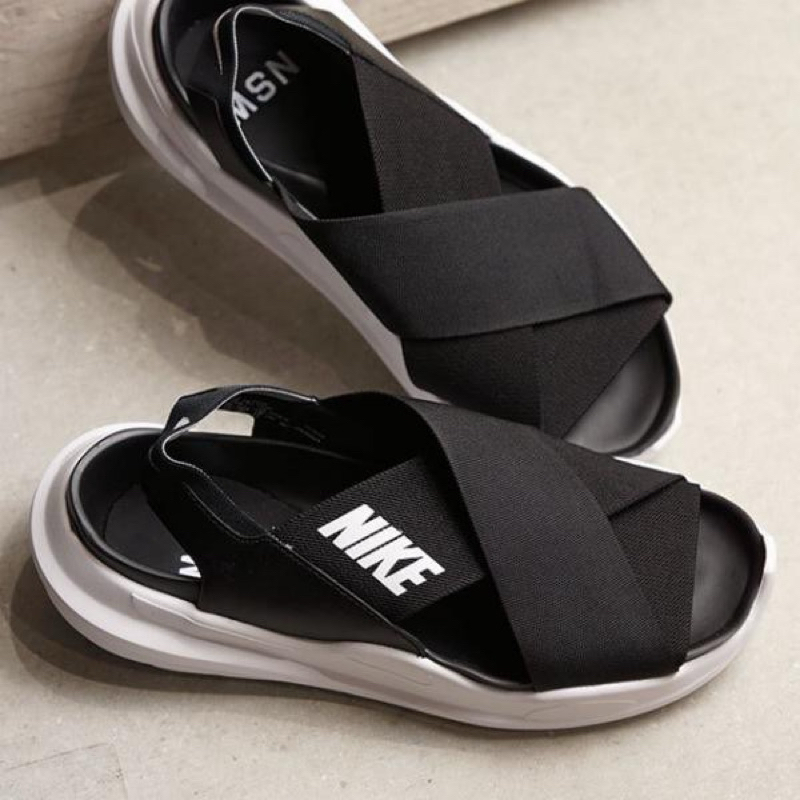 NIKE PRAKTISK 黑繃帶涼鞋 女鞋 特殊款 日系 厚底涼鞋