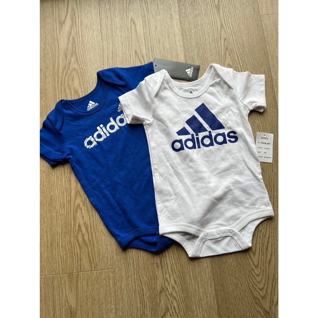 ［現貨］ ADIDAS愛迪達短袖包屁衣 兩件組 9m