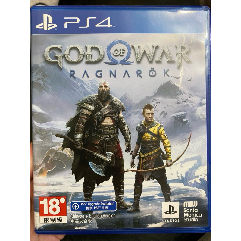 戰神：諸神黃昏 God of War Ragnarök 二手遊戲片 ps4 ps5 中英文合版兩片光碟