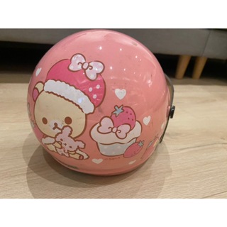 二手小童安全帽 粉色草莓拉拉熊 台灣製造