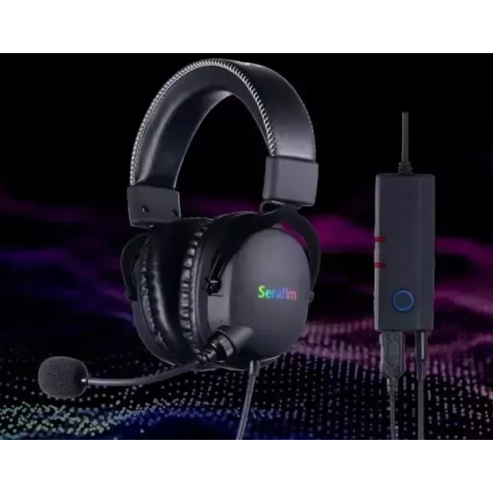 Serafim A1 電競耳機 全新品 多平台 APP操控 支援各電腦手機系統 舒適 低音 環繞 人體工學 音效盒 耳罩