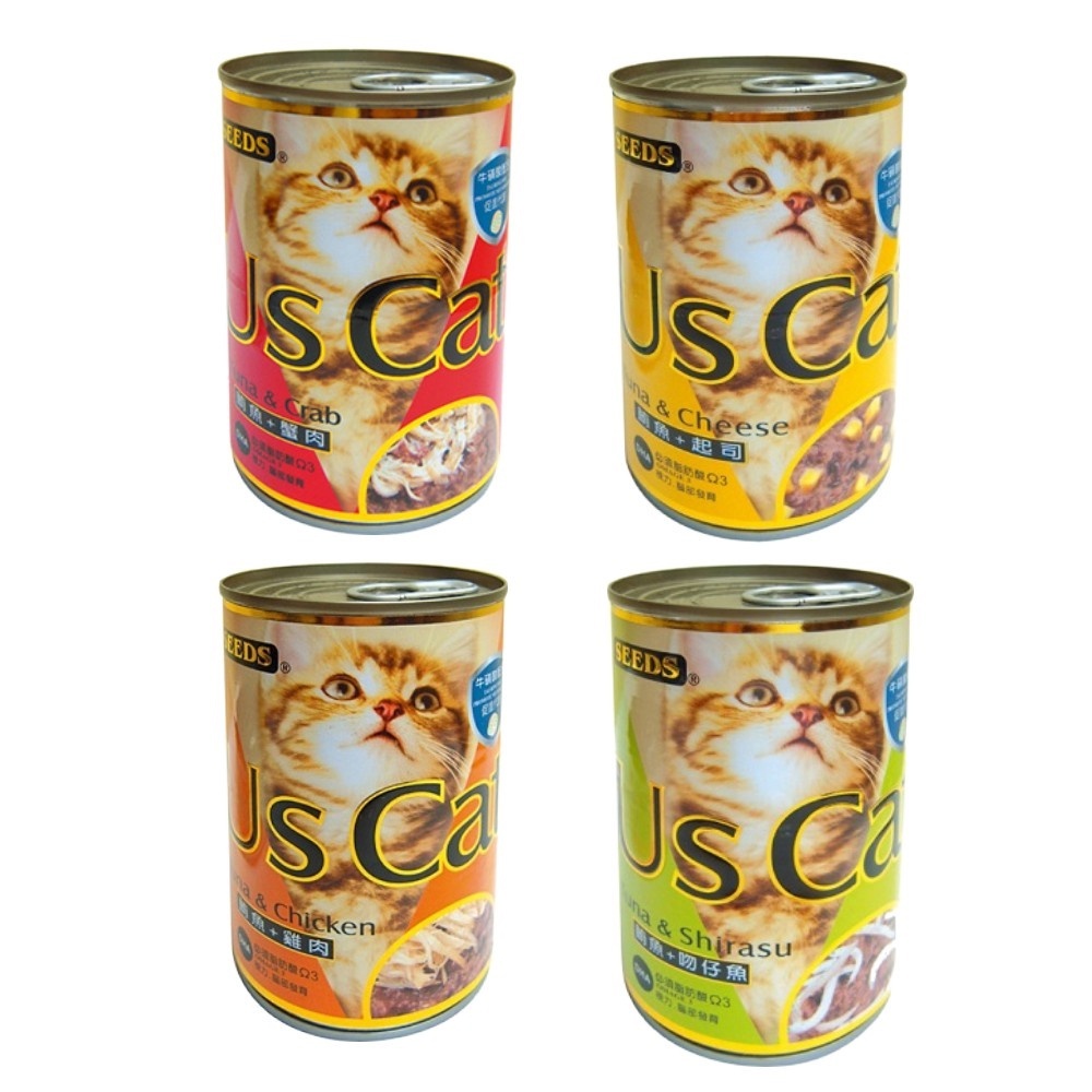 缺貨【單罐】SEEDS 惜時 聖萊西 US CAT愛貓餐罐 400g 貓罐頭『Q寶批發』