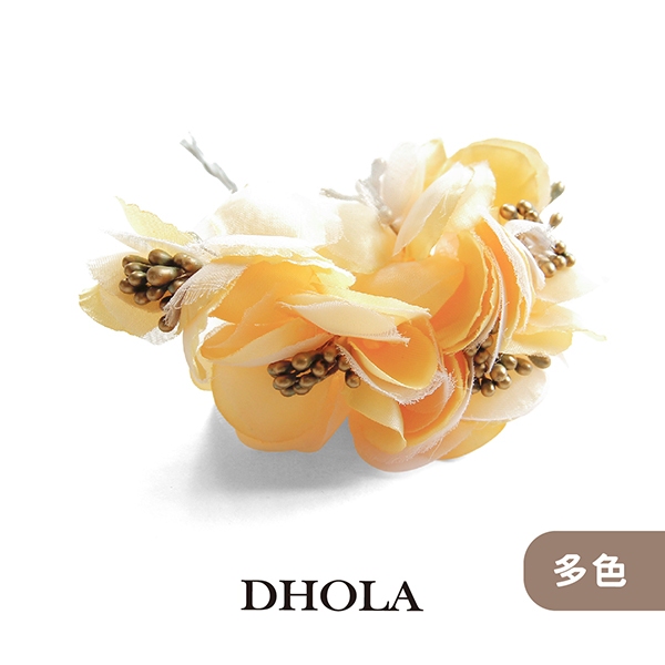 DHOLA｜【多色 - 約5CM立體花蕊雙層五瓣圓滿花-單色5支-特價】人造花 花藝 塑膠假花 DIY材料 朵拉手藝材料