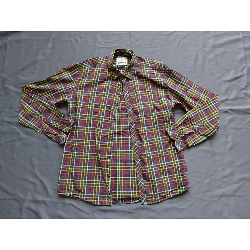 二手英國品牌Barbour Slim Fit格紋襯衫 SZ L