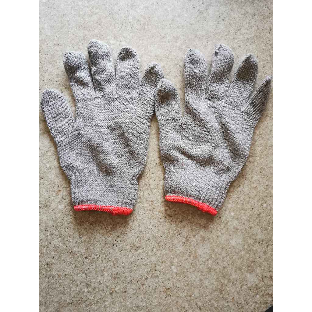 灰色棉紗手套 1打12雙 灰色手套 工作手套 工地手套 工作必備