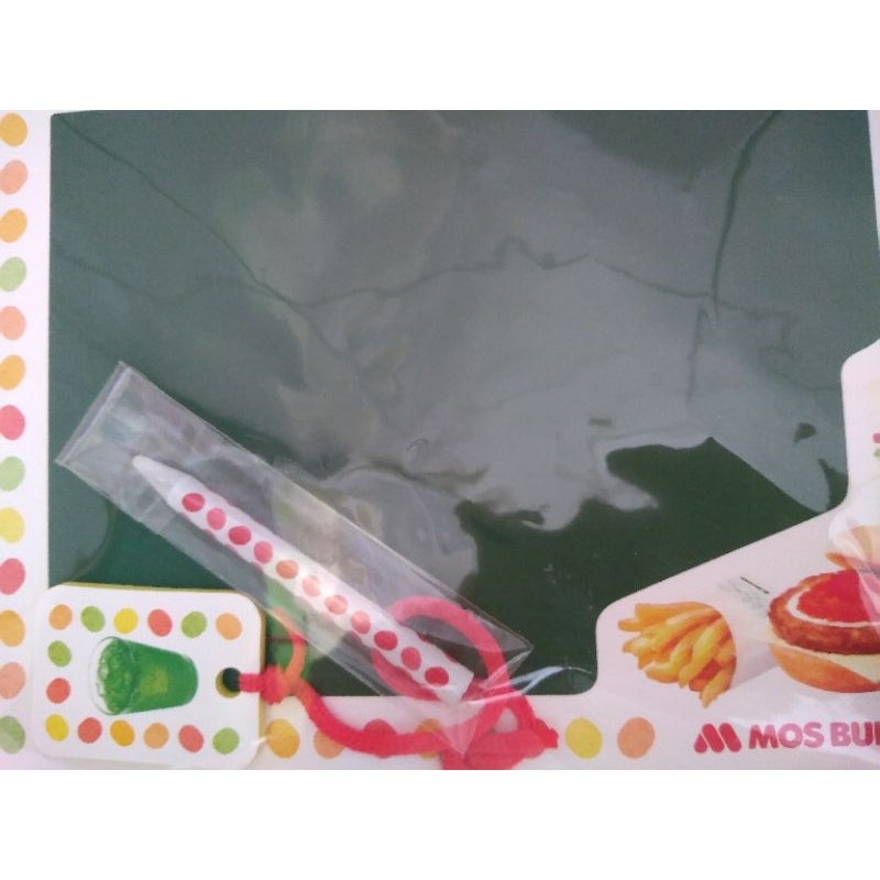 日本限定摩斯漢堡圖案小黑板塗鴉玩具組
