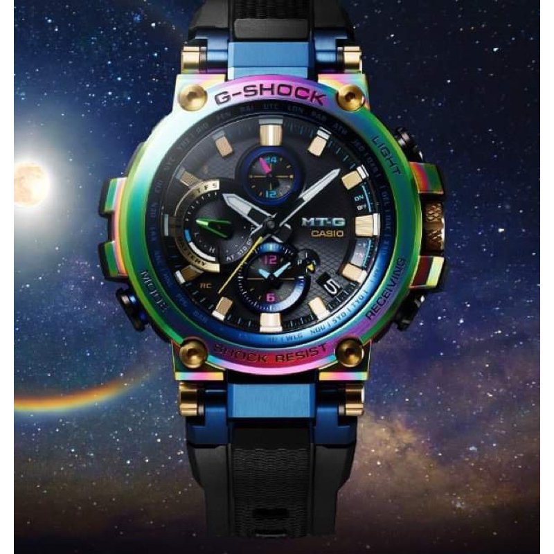 CASIO G-SHOCK 黑夜彩虹MT-G 20週年紀念限量款 MTG-B1000RB-2A （台灣卡西歐公司貨）