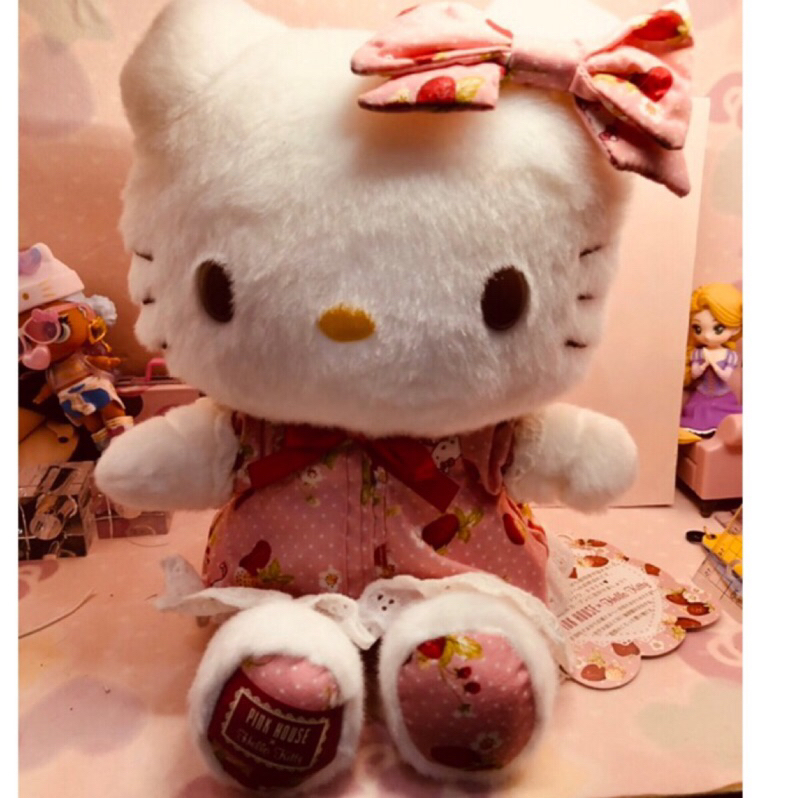 日本帶回來的Hello Kitty和日本高檔服裝pink House英國鄉村玫瑰風聯名款娃娃夢幻逸品